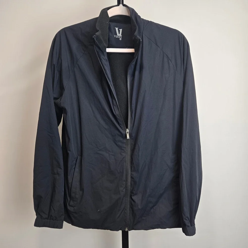 Vuori Mens Soco Full Zip Jacket V518 Performance Fleece Lined Black Medium